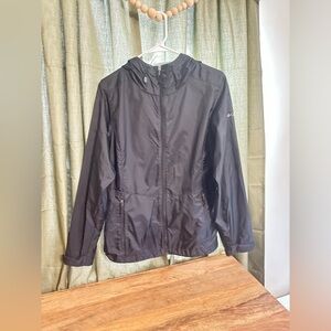 Women’s Lightweight Columbia Black Wind-Breaker Jacket Size M